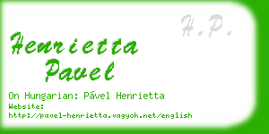 henrietta pavel business card